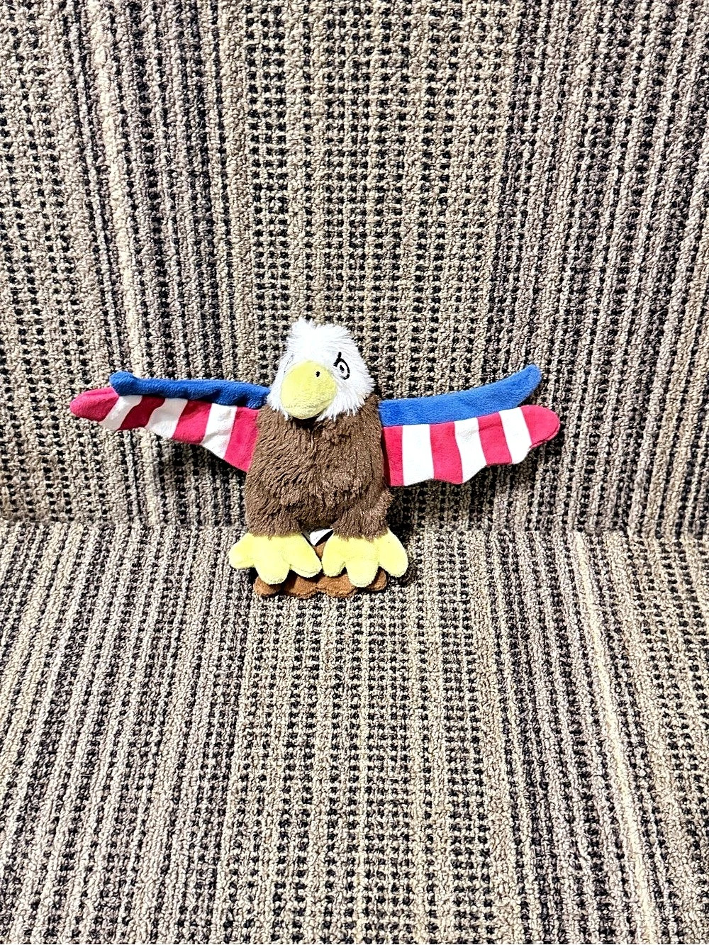 Bark Dog Squeak Toy Patriotic Bald Eagle Plush
